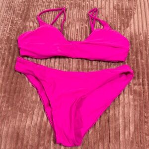 Hot Pink Two-Piece Bikini Set